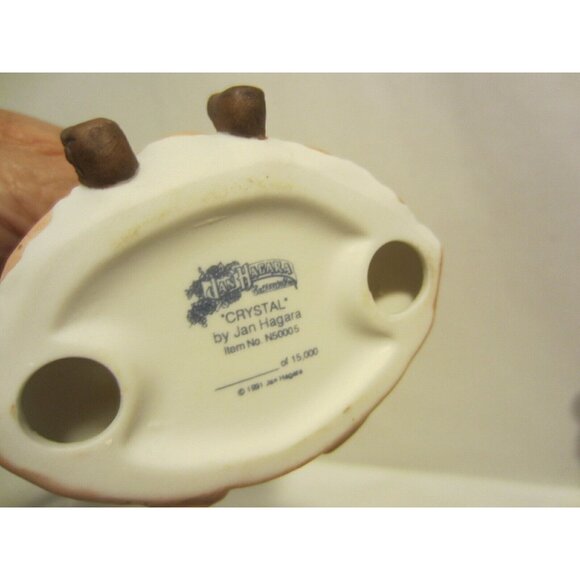 JAN HAGARA Royal Orleans Brianna sitter Brooke Crystal 3 figurines COA VINTAGE - Picture 8 of 11